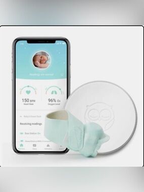 Owlet Smart Sock 2 Baby Monitor 0-18 Months in Mint